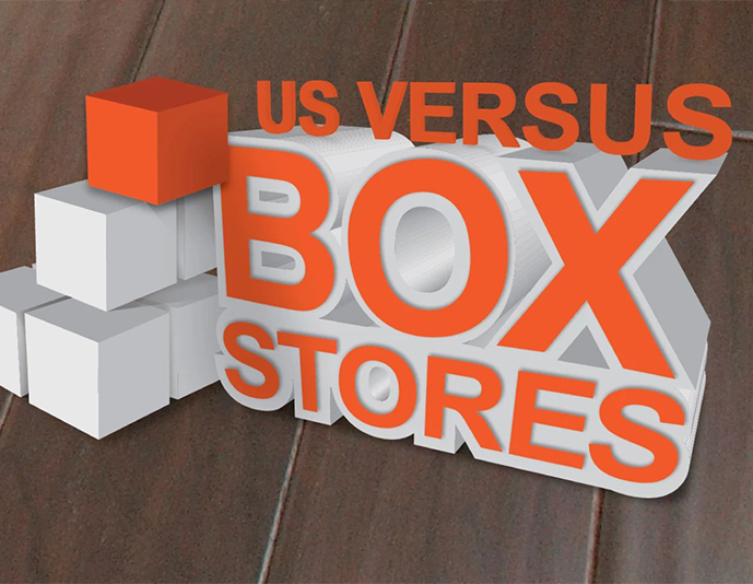 Us Vs Box Stores text graphic